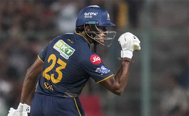 Sudharsan's hundred leads GT to 205/3 against RCB